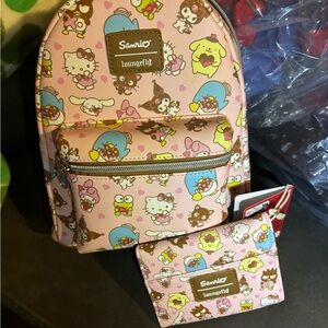 Loungefly Hello Kitty And Friends Sweet Treat Mini Backpack & Wallet Set